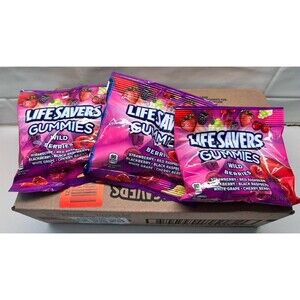 Lot of 12 NEW Life Savers Wild Berries Gummies Bag 3.22 Ounce FREE Shipping